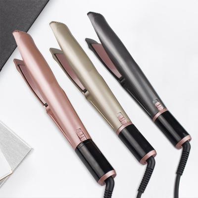 China Popular 2 in 1 PCH Heater LCD Display Hair Straightener Professional Ceramic Flat Twist Flat Iron for sale