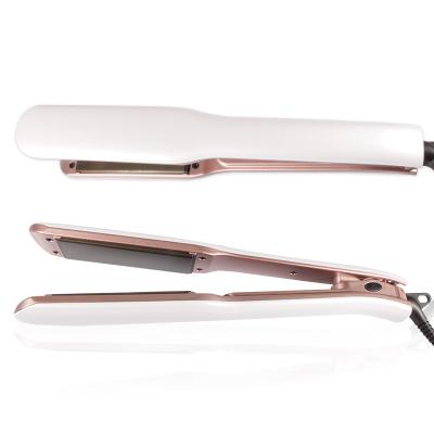 China Hotel Private Label Titanium Irons Logo Straightener Lcd Salon Professional Custom Hair Flat Iron for sale