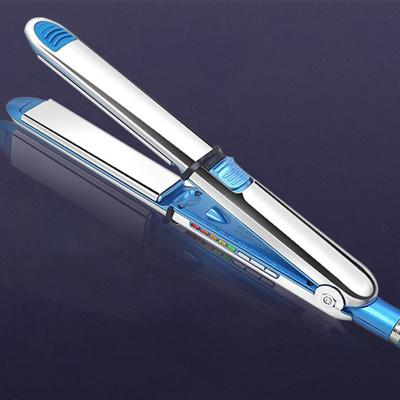 China Highest standard women fashion for silver hair straightener machine stainless steel hair straightening with LED display titanium plate flat iron for sale