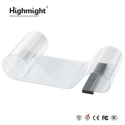 China Pantalla de película de cristal de LED de alta transparencia Diseño ultra delgado Pantalla transparente sin límites en venta