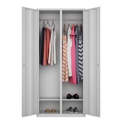 China Commercial Furniture 2 Door Stainless Steel Locker Clothing Storage Furniture for sale