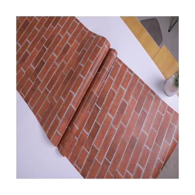 China 3D Brick Wall Stickers Wallpaper Waterdicht Zelfklevend PVC Brick Wallpaper Te koop