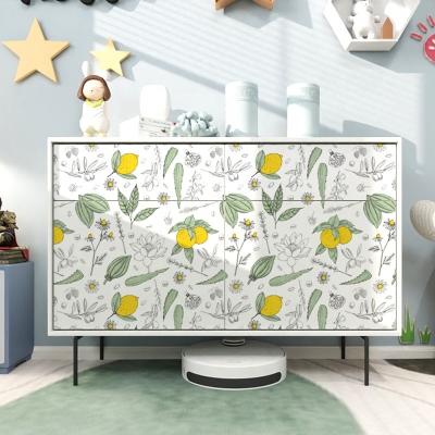 China Wasserdicht 60cm 120cm Blumen selbstklebende Tapete Wildblumen Schale und Stick Tapete zu verkaufen