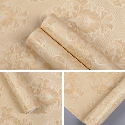 China Moisture Proof Gold Embossed Wallpaper 10 Meter Embossed Peel And Stick Wallpaper for sale