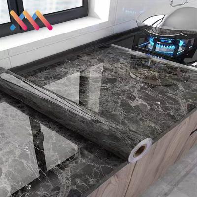 China Hochtemperaturbeständig Marmor selbstklebendes PVC Tapeten 60cm/122cm Breite Ölfest Wasserdicht für Küchen Aufkleber zu verkaufen