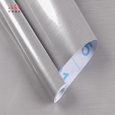 China Película metálica Papel de pared autoadhesivo Roll de diseño moderno Estilo y durabilidad en venta