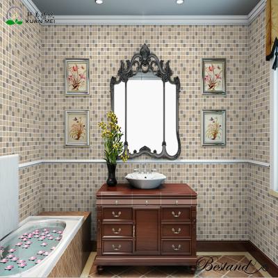 China Paper Back Vinyl Wallpapers Waterproof and Mould-Proof Self-adhesive Wallpaper for Bath room Mosaic Tile/Ceramic Designs for sale