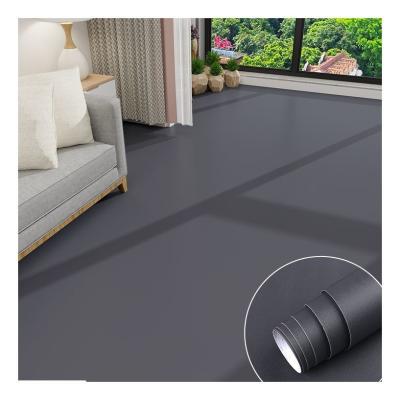 China Anti-slip TPH vinyl vloer zelfklevend zwart badkamer vloer tegel stickers Te koop