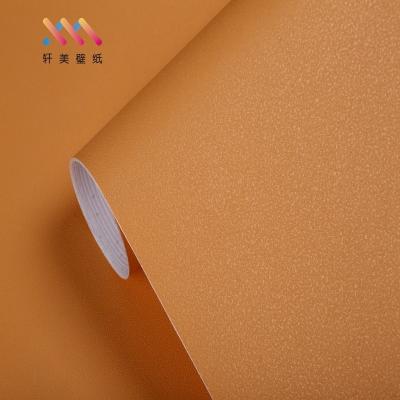 China Peel and Stick Textured Wallpaper in Orange Solid Design Style Contact Paper for Easy Installation for sale