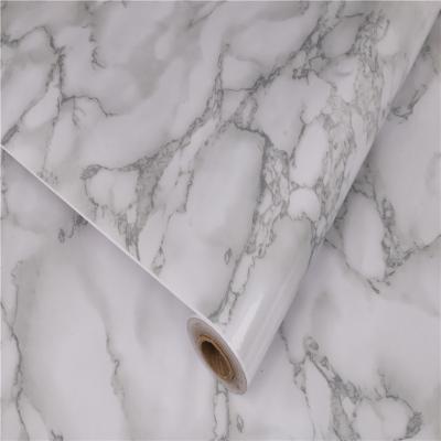 China Stylish Moisture-Proof Self Adhesive Wallpaper Modern Marble Coating for Bathroom and Kitchen Walls for sale