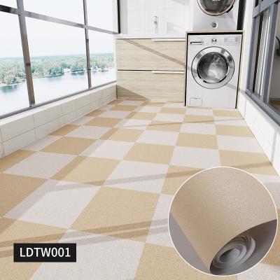 China PVC Vinyl Film Waterproof Oil Proof Moisture Proof Carpet Design Floor Sticker for sale