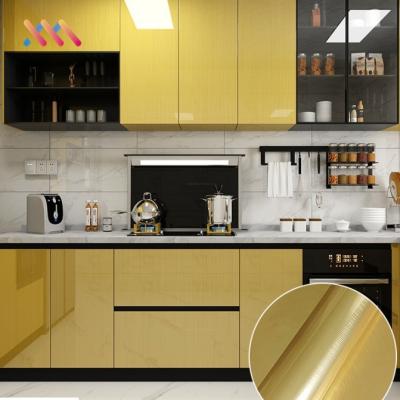 China Vinyl Metallic Film Wallpaper Self Adhesive Laminated Film Gold Metallic Wallpaper for sale