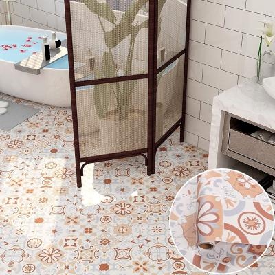 China PVC Vinyl Wallpaper 3D Floor Covering Wallpaper for Plastic Wall Tile Floor for sale