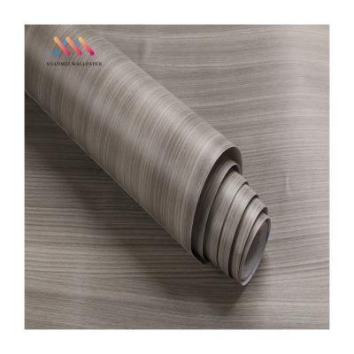 China Home Decor Wood Grain Design Self Adhesive Furniture Film Waterproof Wallpaper Nature Wood Paper for sale