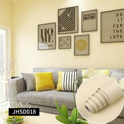 China Home Interieur Gewoon beige behang PVC waterdicht kleefbehang Te koop