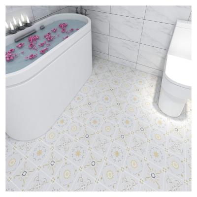 China Removable PVC Flooring Sticker 10m-50m Bathroom Floor Tile Stickers for sale