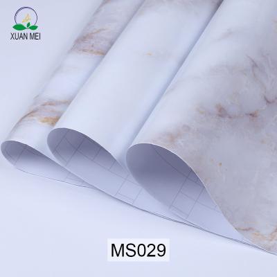 China Anti-Scratch/Waterproof/Blister-Proof Marble Adhesive Contact Paper for Reception Desk PVC Adhesive Thickness 0.12MM-0.16MM for sale