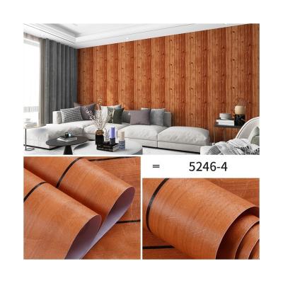 China Función antiestática Papel de pared de grano de madera 3D Autoadhesivo para decoración de muebles en venta