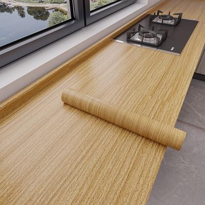 China Wood Grain Wallpaper for Home Decoration Fireproof Kitchen Wallpaper Roll Size 1.22m * 50m Transform Your Kitchen for sale