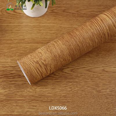 China Self-Adhesive High Glossy Wood Grain Film PVC Decorative Film for Furniture Renovation for sale