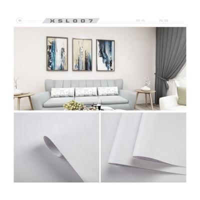 China Hotel White Plain Removable Peel and Stick Wallpaper Self-Adhesive 3D Decorative Panel Film Perfect for Hotel Decoration for sale