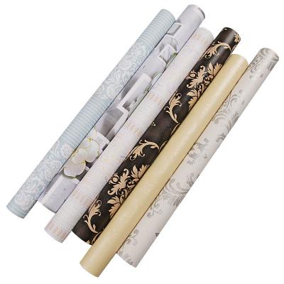 China Modern Design Apartment Wall Paper Home Decoration 45cm Width Self Adhesive 3D PVC Wallpaper with Damask in Modern Style for sale