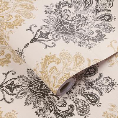 China Roll Size 0.45m * 100m Wallpapers 45cm Width European Style Peel and Stick Vinyl PVC Floral Wallpaper for Home Decor for sale