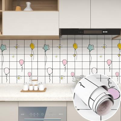 China Modern Design Removable Foil Sticker for Kitchen Backsplash Peel Off Anti-Oil Kitchen Sticker for sale