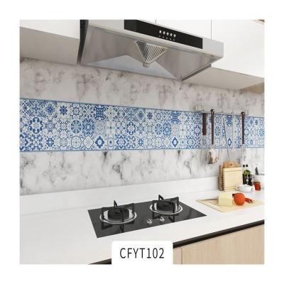 China Self Adhesive Removable Decorative Tile Stickers for Wall Peel and Stick Moroccan Tiles Backsplash Waterproof Kitchen for sale