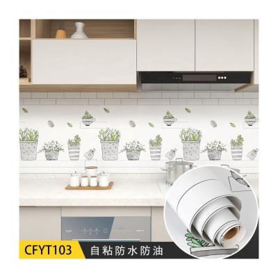 China Pegatinas de cocina insonorizadas de alta temperatura de pasta de papel de pared autoadhesivo impermeable para el hogar defolia para el baño y la cocina en venta