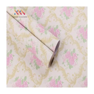 China ECO-Friendly Function Waterproof 45cm Width PVC Wallpaper Sticker with Self Adhesive Flower for sale