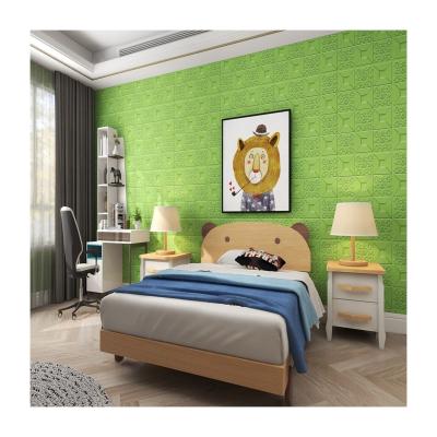 Chine Durable imperméable à l'eau moderne simple décoratif murale forme de fleur de feuille 3d mousse PE panneaux muraux papier peint pour l'administration à vendre