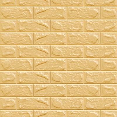 China Papel de pared de espuma de PE Decoración de paredes de baldosas 3D para decoración del hogar Función antiestática 70cm*77cm Tamaño incluido en venta