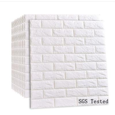 China PE Foam 70cm*77cm Soft Packages Design Style 3D Brick Wall Sticker Entertainment Wall Panel Home Decor Peel Off Wall Wallpape for sale