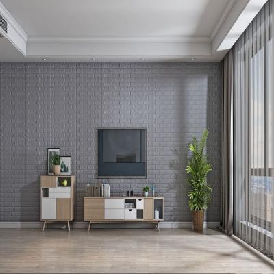 China 3d foam wall tile wallpaper 3D Brick PE Foam wallpaper 120-150g/PCS wall panel sticker home decoration for wall for sale