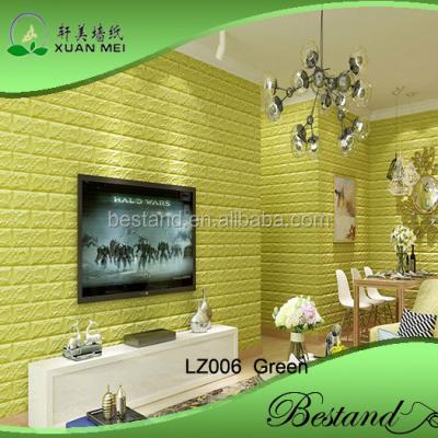 China DIY Papel de pared autoadhesivo de espuma de EVA 3D Adhesivos de pared de ladrillo para decoración de sala de estar moderna y fondo de televisión impermeable en venta