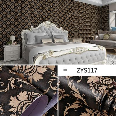 China 3D Flower PVC Wallpaper for Home Decor Moisture proof Function 45cm Width PVC Material for sale