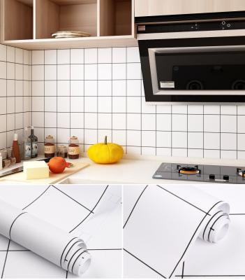 China China Factory Peel And Stick Tile Wallpaper Oil Proof Kitchen Wallpaper 3D Wall Sticker for sale