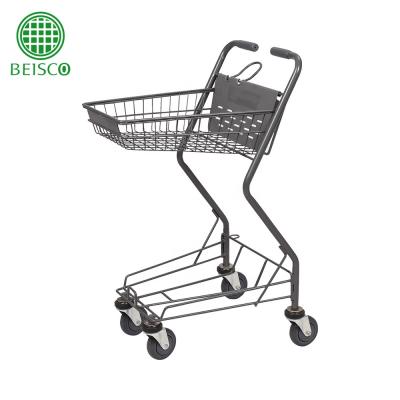 China Unfolding Commercial Insurance Professional Design Portable Folding Rolling Shopping Cart Folding Shopping Cart, Used Trolley Basket for sale