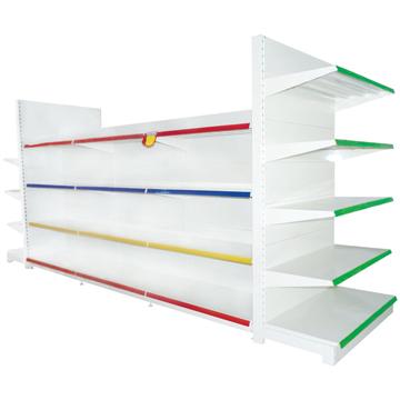 China Double-sided commercial insurance supermarket gondola shelving, grocery store shelf, supermarket display rack for sale