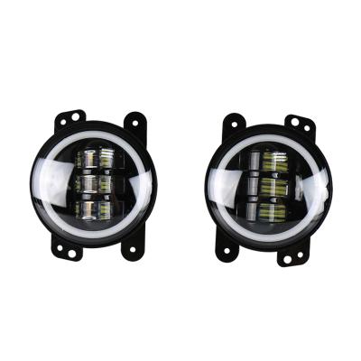 China For Jeep Wrangler Land Rover led vehicle lights 30w round 4 inch angle eyes led fog light with drl for jeep wrangler for sale