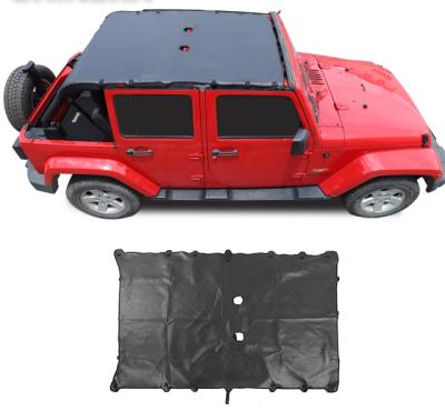 China For Jeep Wrangler JK JKU 2007-2018 OVOVS 07-18 Soft Mesh Top Full Cover For Jeep Wrangler JK JKU 4 Length Car Sunshade Doors for sale