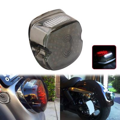 China Link Plug OVOVS Auto Parts Smoke LED Tail Light With Tail/Brake/Turn Signal/License Plate Light For Harley Tour Road King Glide Dyna FXR for sale