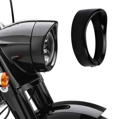 China Motorcycle Headlight OVOVS 7inch Round Motorcycle Headlight Accessories Headlight Ring Visor Decorative Edge for sale