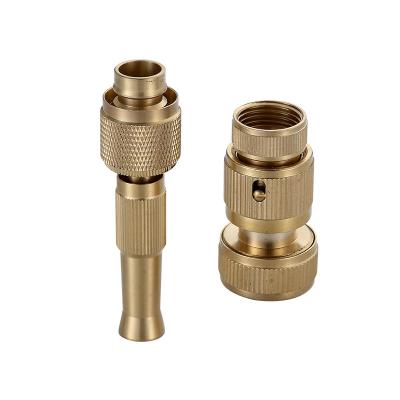 China Modern water pipe copper connection car wash water jet gun faucet converter 4 point direct injection copper high pressure nipple for sale