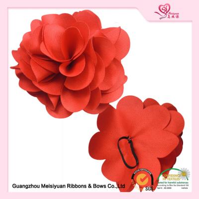 China 10cm Red Fabric Flower Elastic ribbon bows For Wine Bottle fashionable design for sale