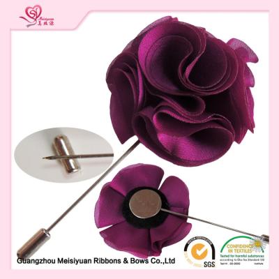 China 5cm Size fabric rosette diy Fabric Flower Lapel Pins mens fashion for sale