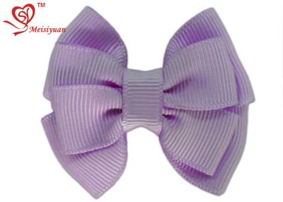 China Lovely Purple Grosgrain Ribbon large Girls Hair Bows For kids Hair Accessories for sale