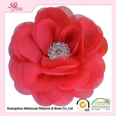 China Watermelon color Handmade Fabric  Flowers For DIY Headband fashion industry for sale