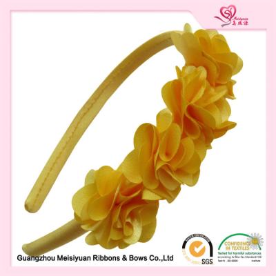 China Custom Satin Flower Headband For babies / Girls different design various color for sale